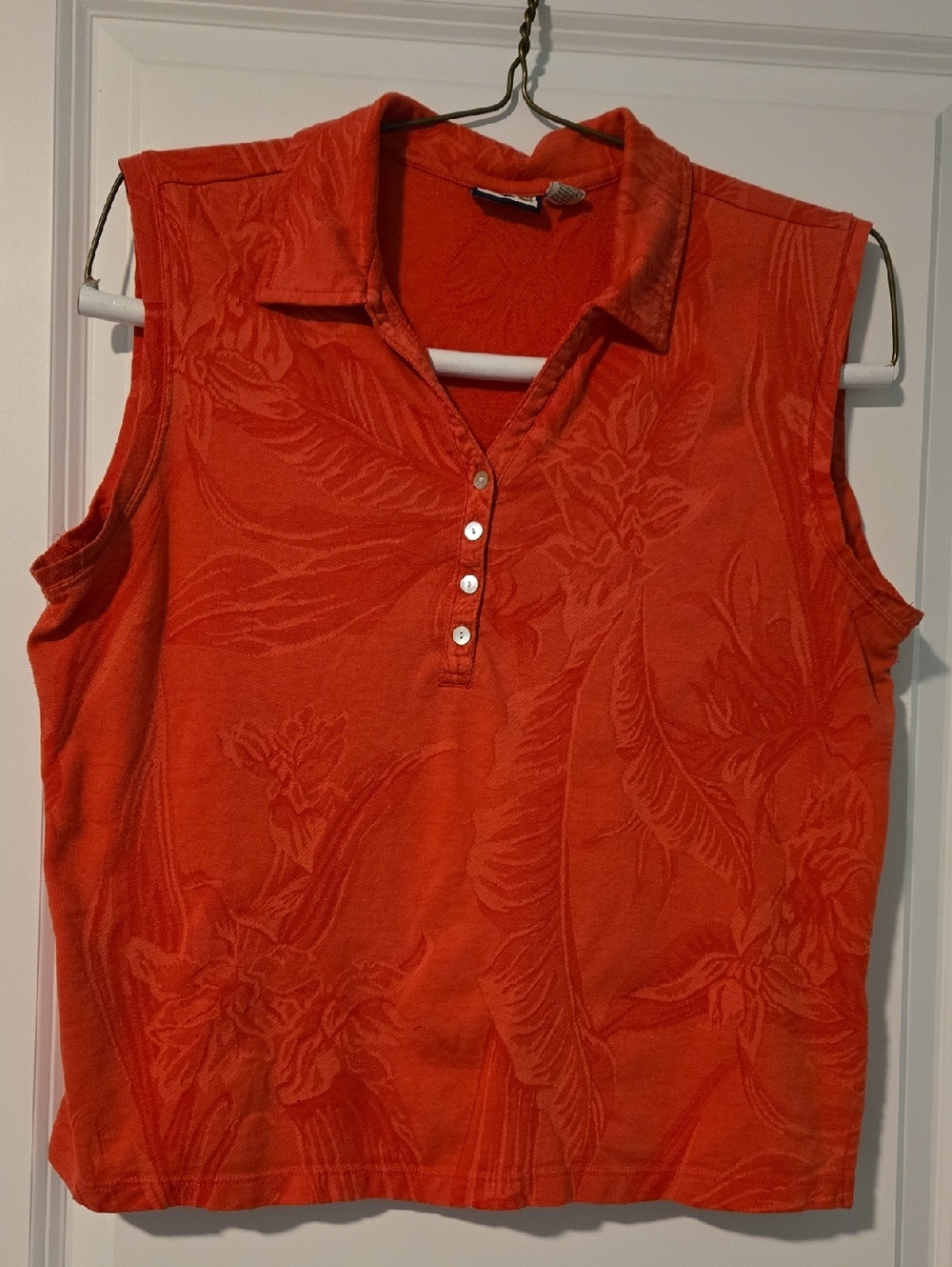 Caribbean Joe Sleeveless Polo Tank